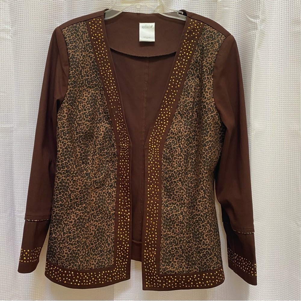 Ladies REGALIA exotic print/sequined blazer/jacket Size 18